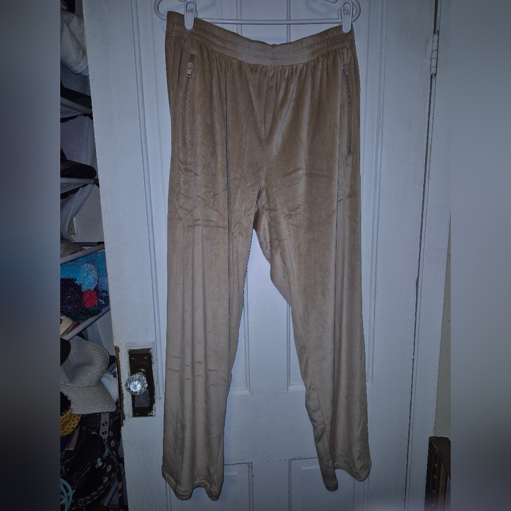 NwT Skims Velour Wide Leg Track Pants In Honey Size L